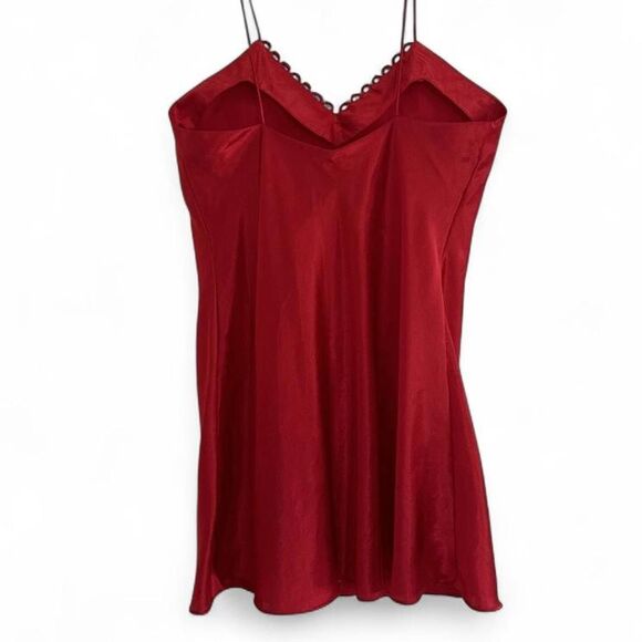 Vintage 90s Shiny Satin Slip Vintage BETH MICHAELS SHINY SATIN Slip Chemise - Picture 5 of 5